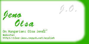 jeno olsa business card